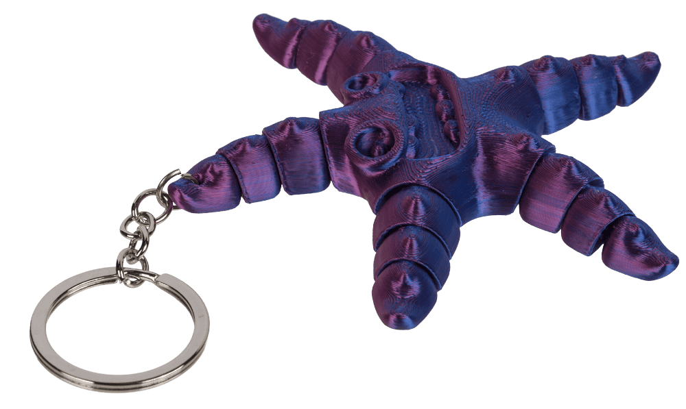 Metal keychain, 3D print Sea Animals,