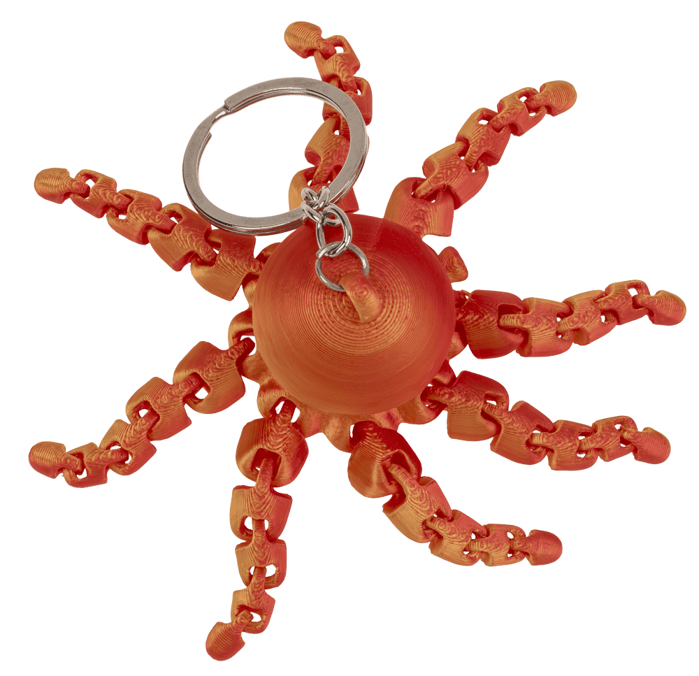 Metal keychain, 3D print Sea Animals,