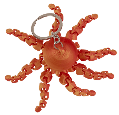 Metal keychain, 3D print Sea Animals,