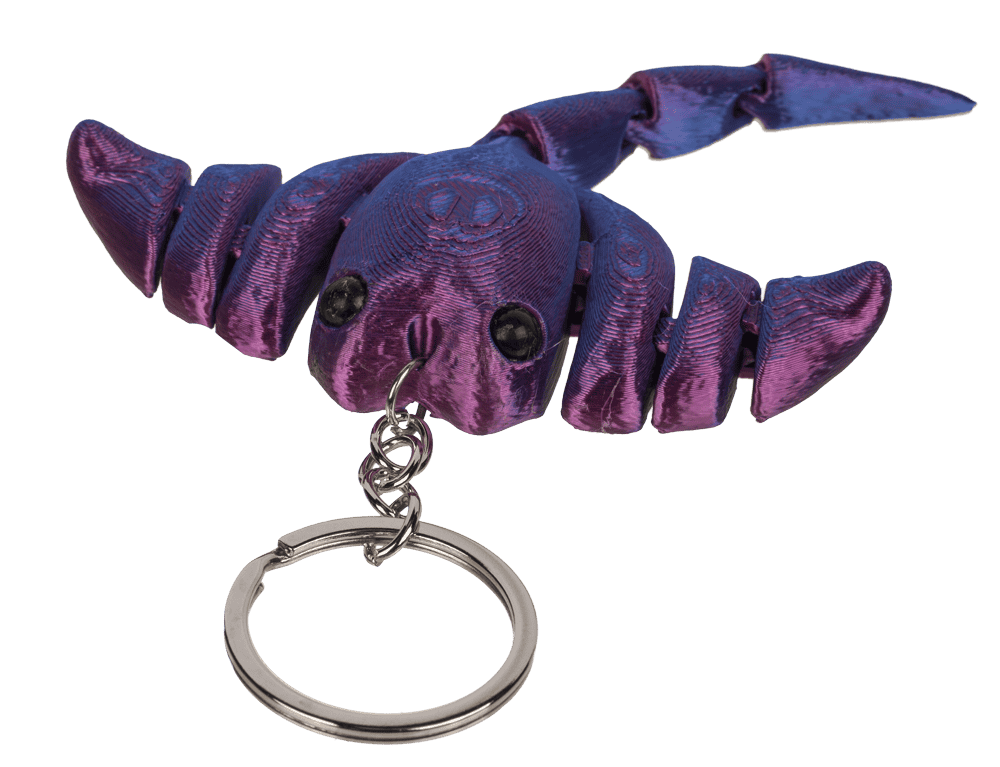 Metal keychain, 3D print Sea Animals,