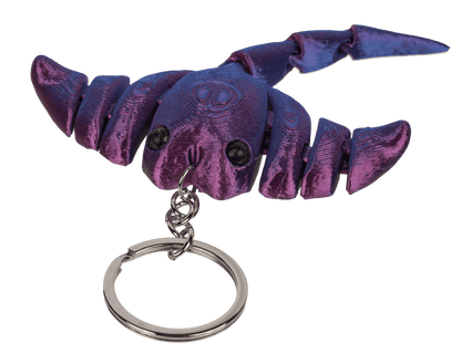 Metal keychain, 3D print Sea Animals,