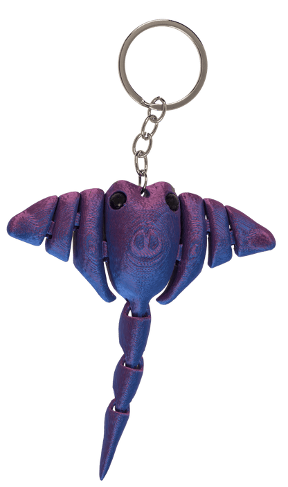 Metal keychain, 3D print Sea Animals,