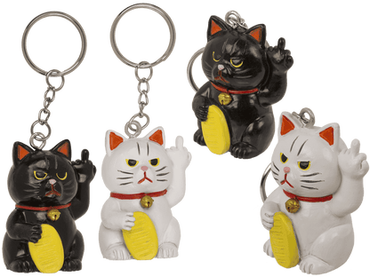 Metal keychain, Angry Cat,