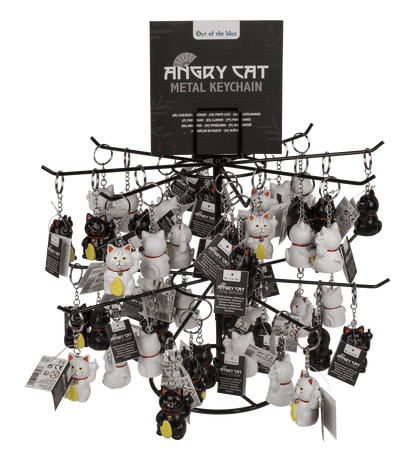 Metall-Schlüsselanhänger, Angry Cat,