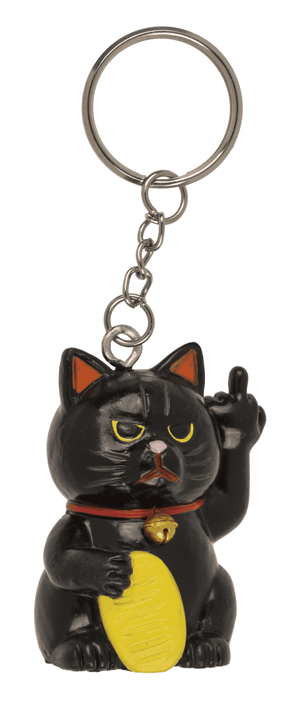 Metal keychain, Angry Cat,