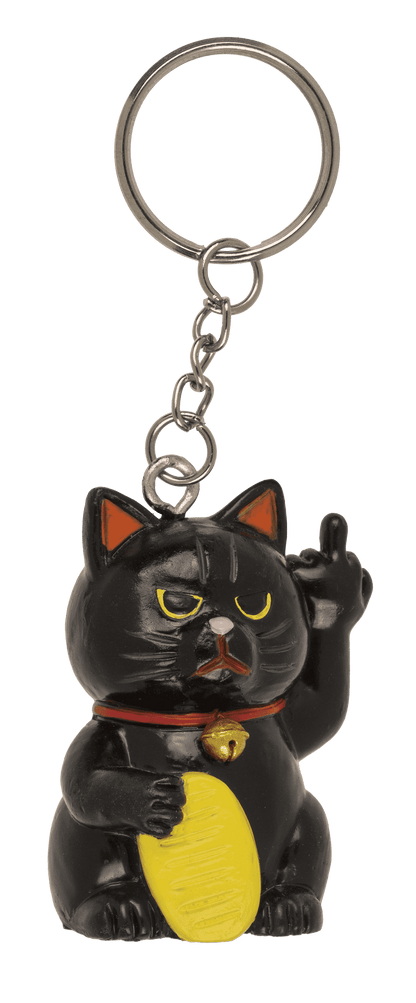 Metal keychain, Angry Cat,