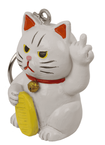 Metal keychain, Angry Cat,