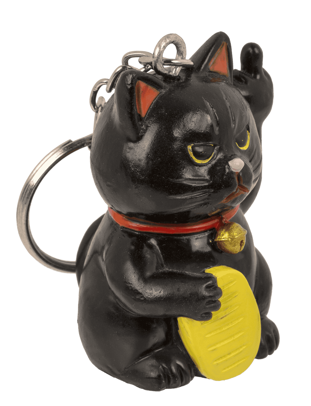 Metal keychain, Angry Cat,