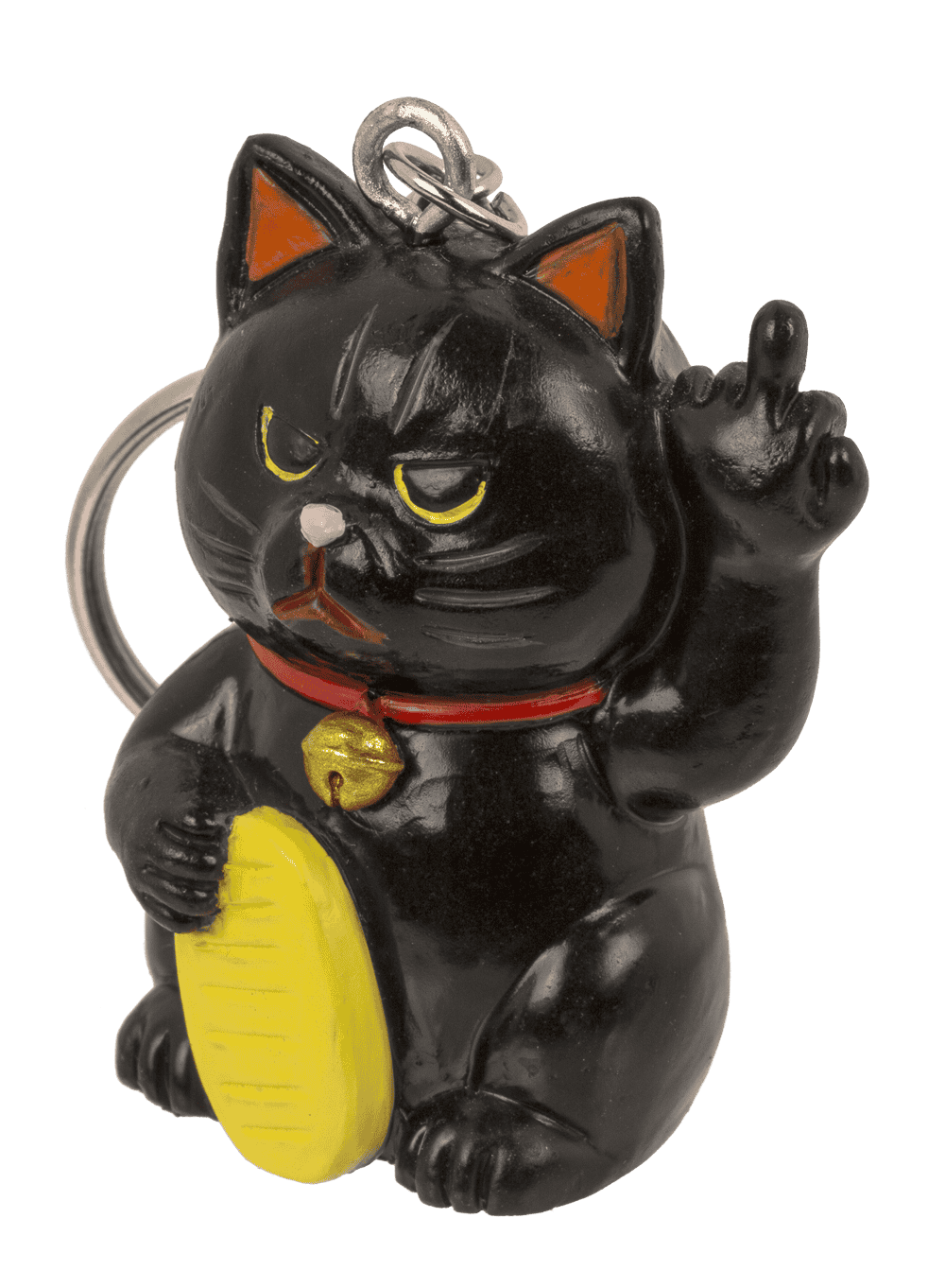 Metal keychain, Angry Cat,
