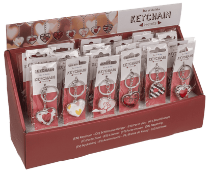 Metal keychain, Hearts,