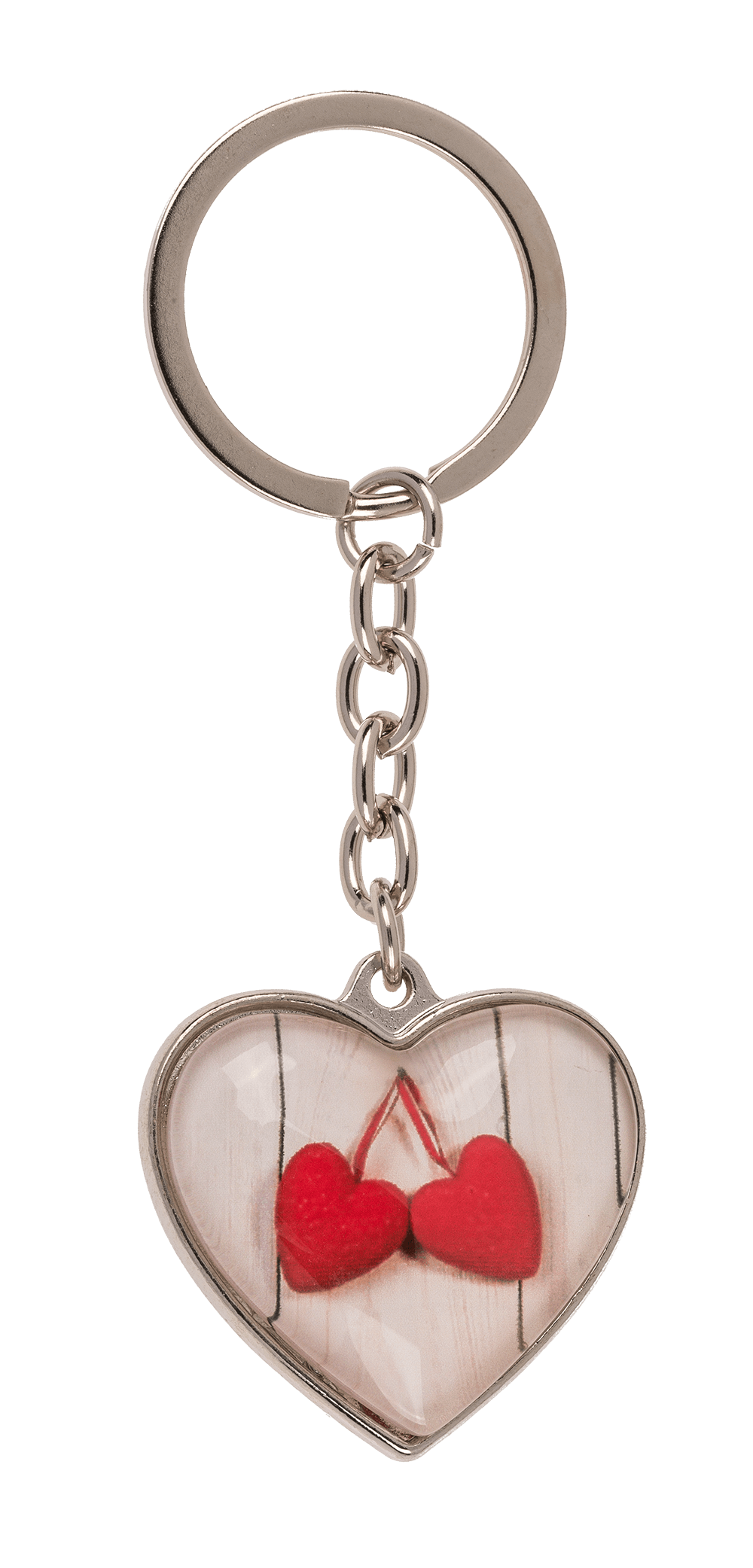 Metal keychain, Hearts,