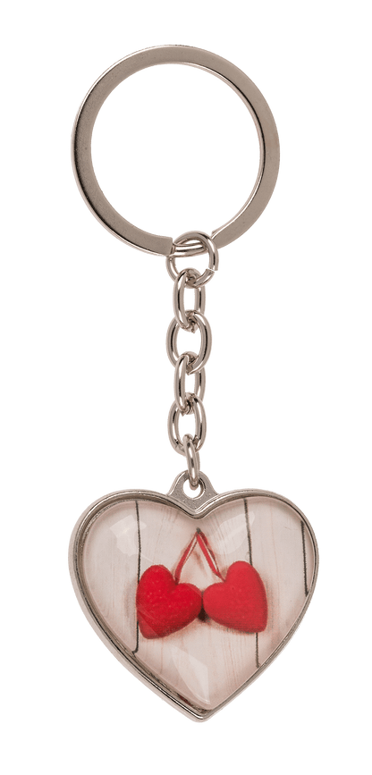 Metal keychain, Hearts,