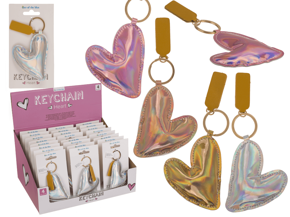 Metal keychain, Heart,