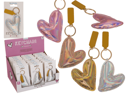 Metal keychain, Heart,