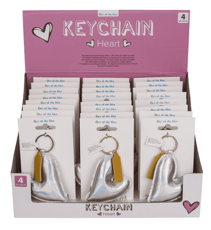 Metal keychain, Heart,