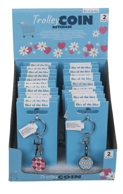 Metal Keychain with trolley Coin,