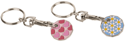 Metal Keychain with trolley Coin,