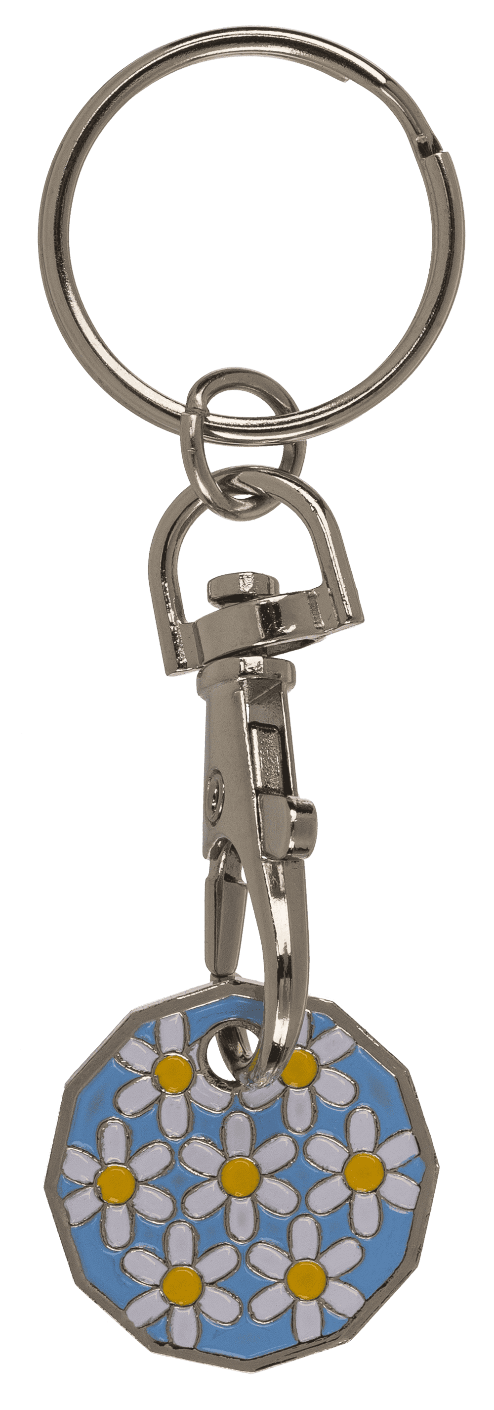 Metal Keychain with trolley Coin,