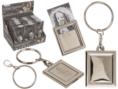 Metal keychain, with Photo Holder,