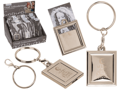 Metal keychain, with Photo Holder,