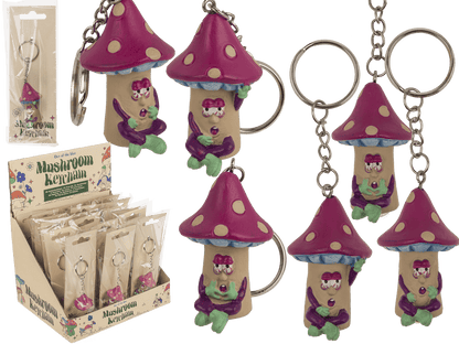 Metal keychain, Mushroom,