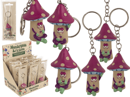 Metal keychain, Mushroom,