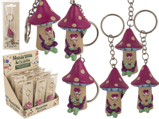 Metal keychain, Mushroom,