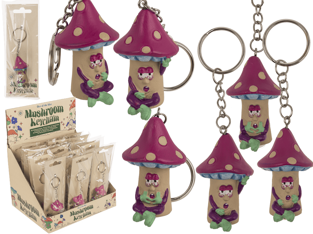 Metal keychain, Mushroom,