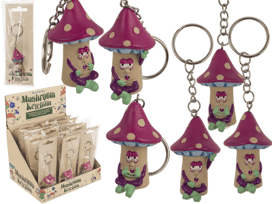 Metal keychain, Mushroom,