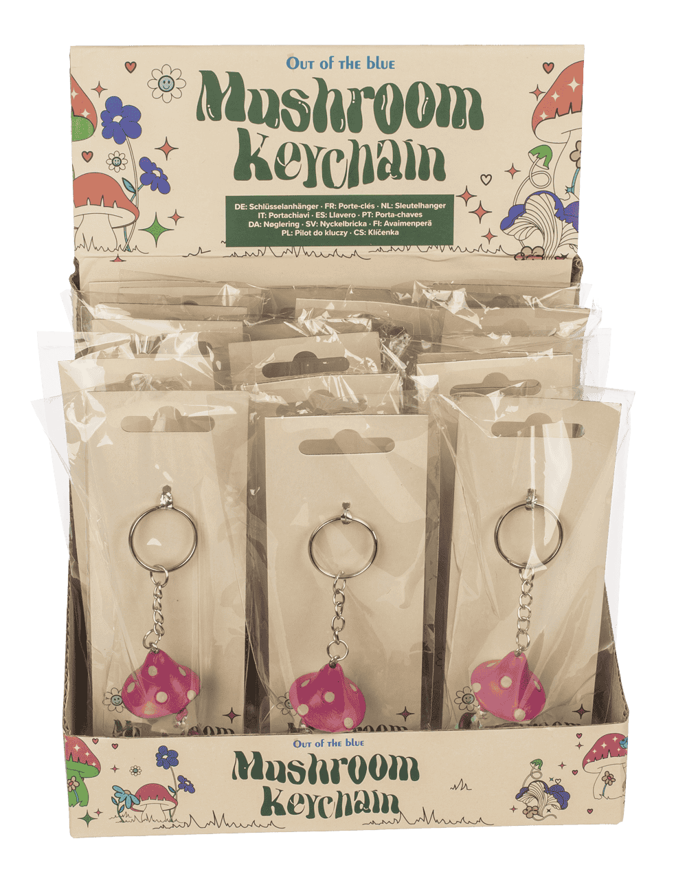 Metal keychain, Mushroom,