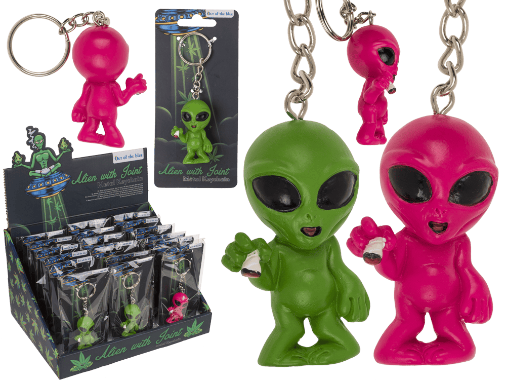Metal key chain, Alien with Joint,