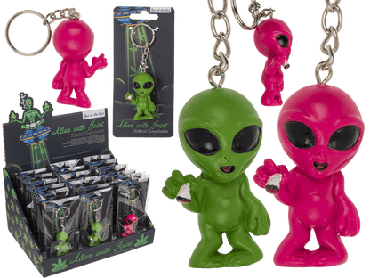 Metal key chain, Alien with Joint,