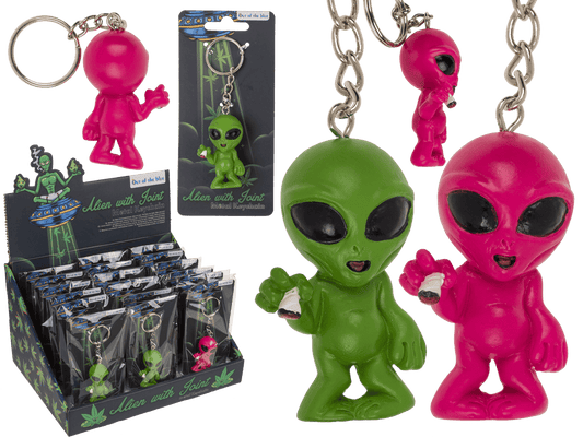 Metal key chain, Alien with Joint,