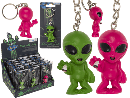 Metal key chain, Alien with Joint,
