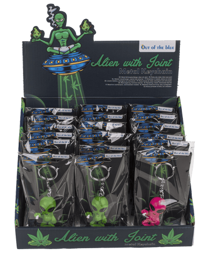 Metal key chain, Alien with Joint,