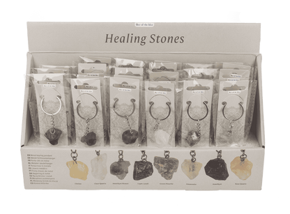 Metal keychain, Chakra Chystals,