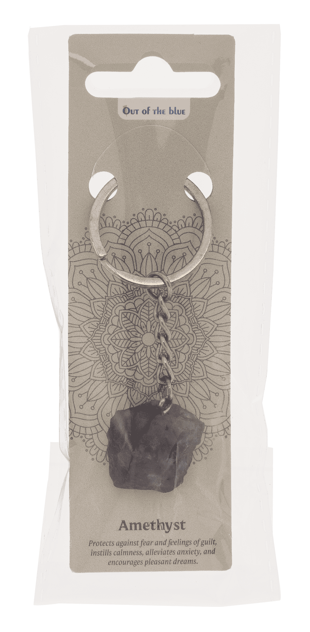 Metal keychain, Chakra Chystals,