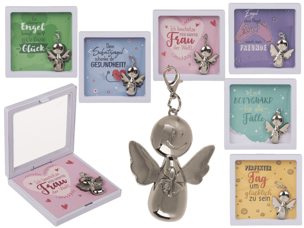 Angel Keychain, 3,6 x 4,5 x 0,7 cm,