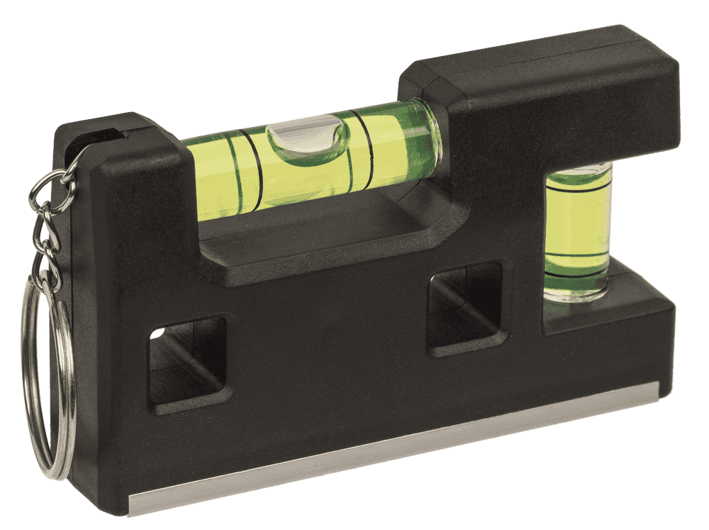 Metal keychain, Spirit Level and Ruler,