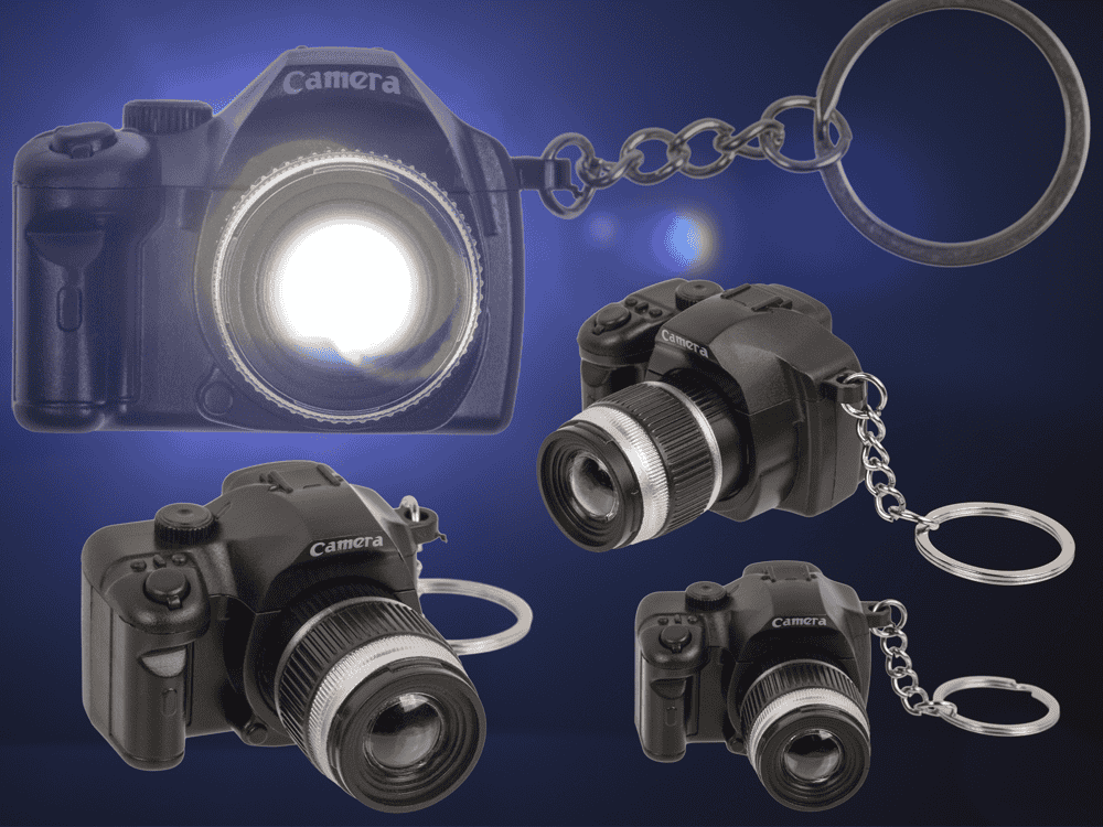 Metal keychain, Camera,