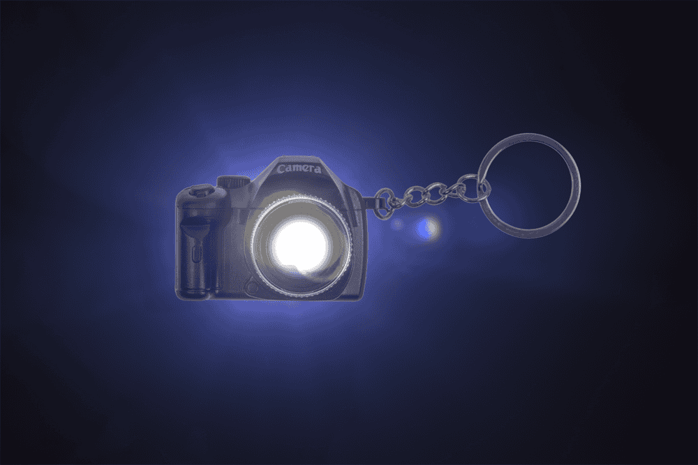 Metal keychain, Camera,