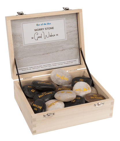 Worry stone with english wording,