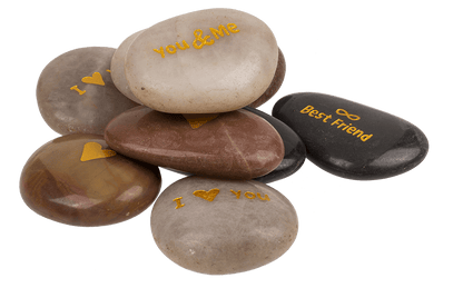 Worry stone with english wording,