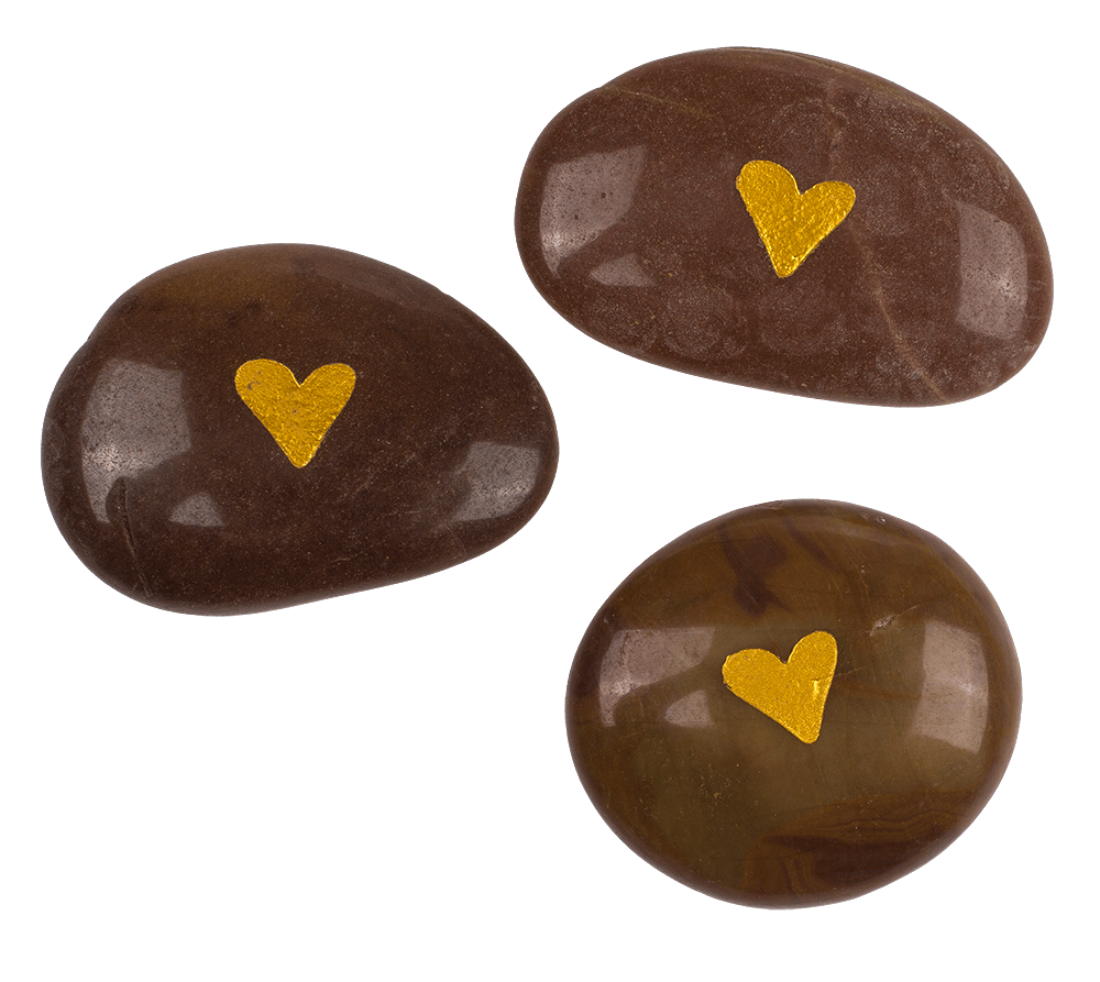 Worry stone with english wording,