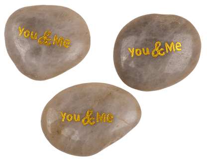 Worry stone with english wording,