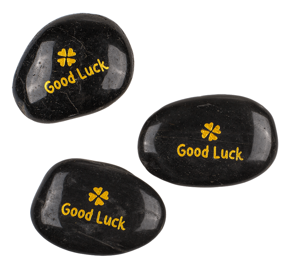 Worry stone with english wording,