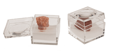 Mineral stones, in magnifying box with booklet,