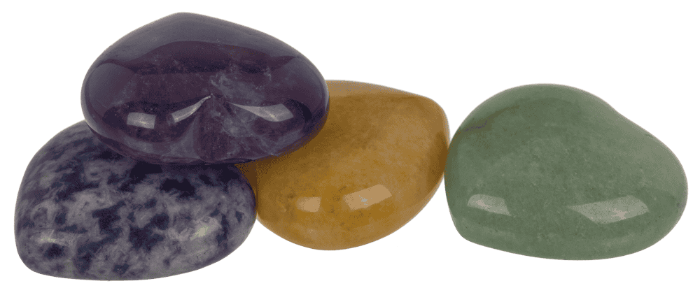 Gem stone, heart, 2,5 cm,