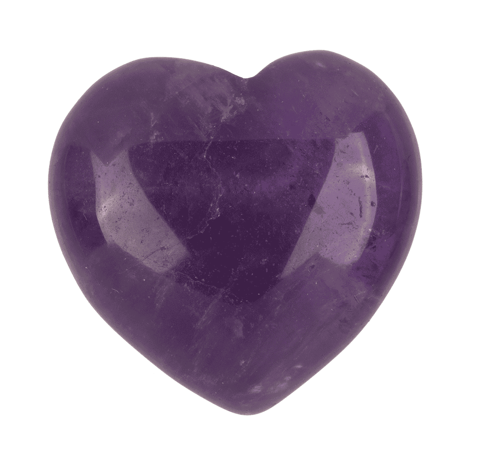 Gem stone, heart, 2,5 cm,
