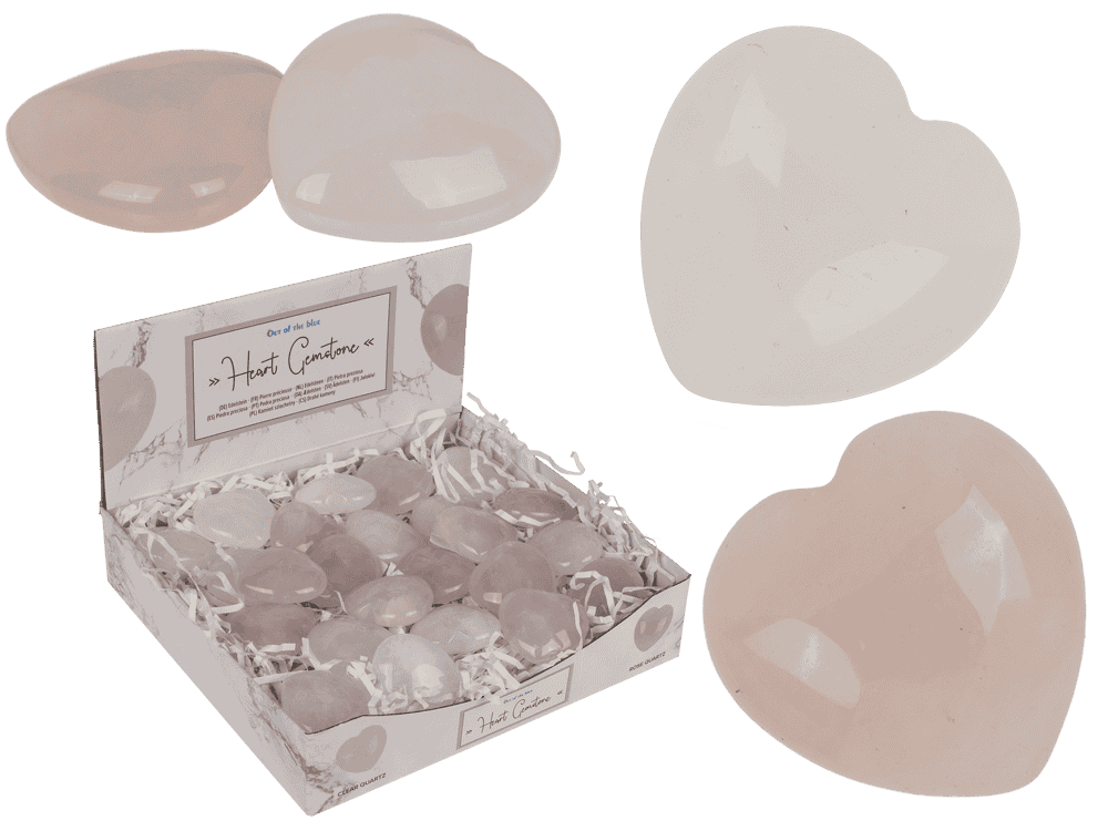 Gem stone heart, 4 cm,